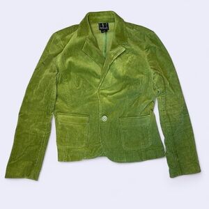 INC International Concepts Olive Velvet Blazer